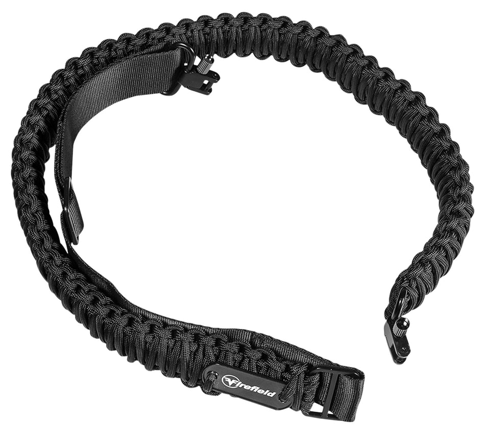Firefield FF46001 Black Paracord Two-Point Tactical Rifle Sling 37.5"-45" OAL