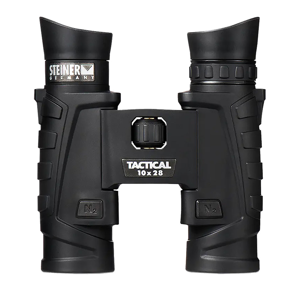 Steiner 2004 T1028 Tactical 10x28mm Roof Prism, Fast-Close Focus, Black Makrolon w/Rubber Armor