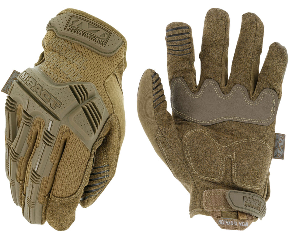 Mechanix Wear M-Pact Coyote 2XL Synthetic Leather Impact Gloves TPR Wrist Closure