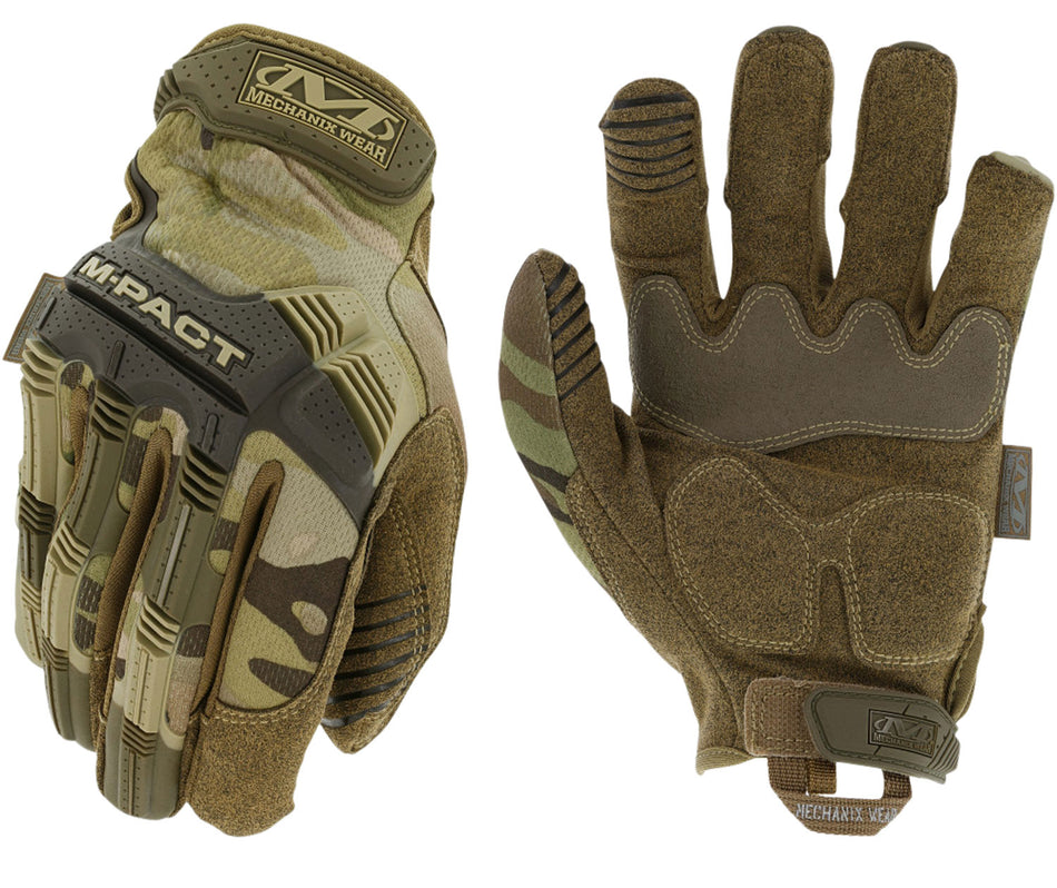 Mechanix Wear M-Pact Multi-Cam Medium Synthetic Leather Impact Gloves TPR Wrist Closure