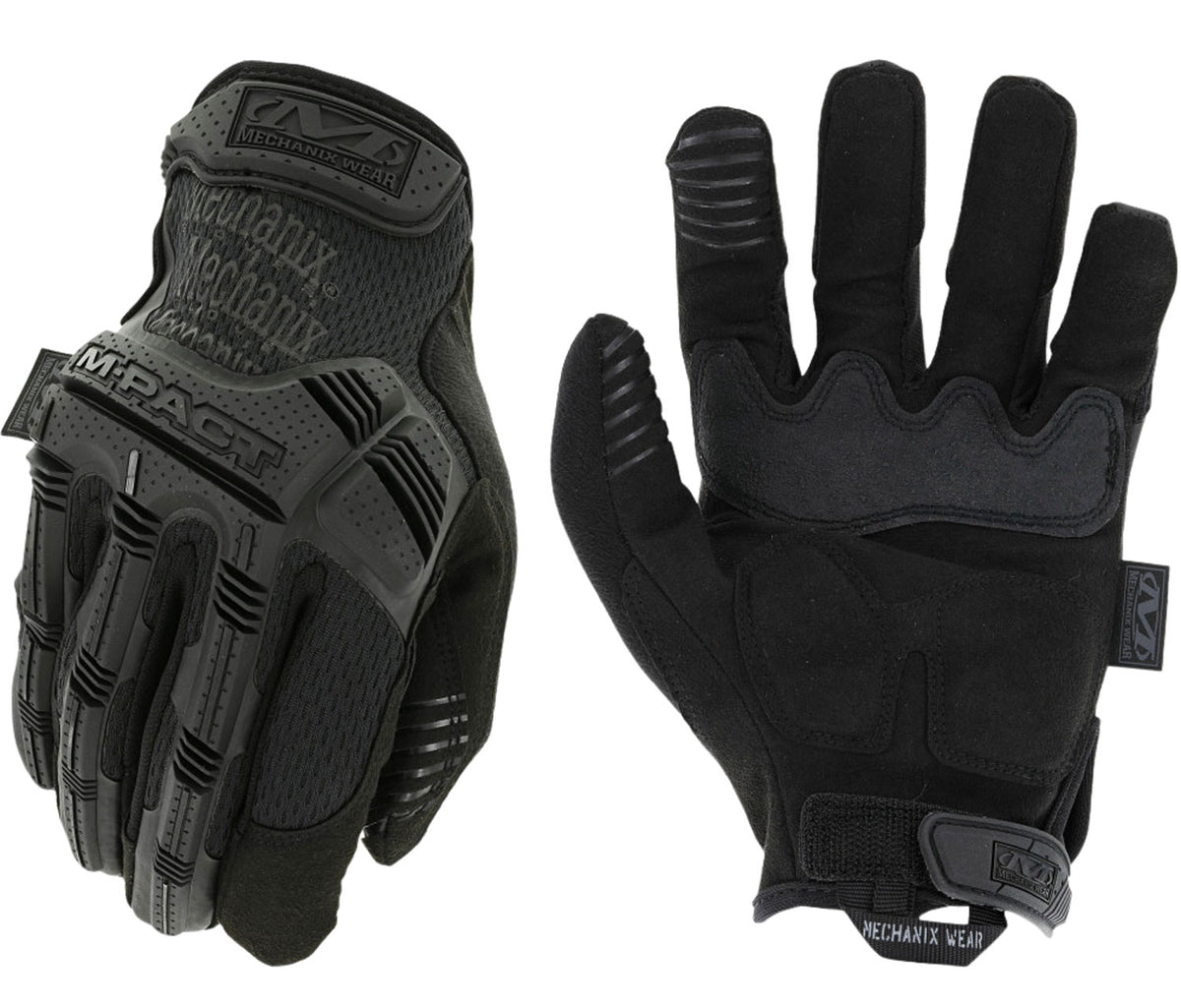 Mechanix Wear M-Pact Covert Black Synthetic Leather Armortex Gloves Small