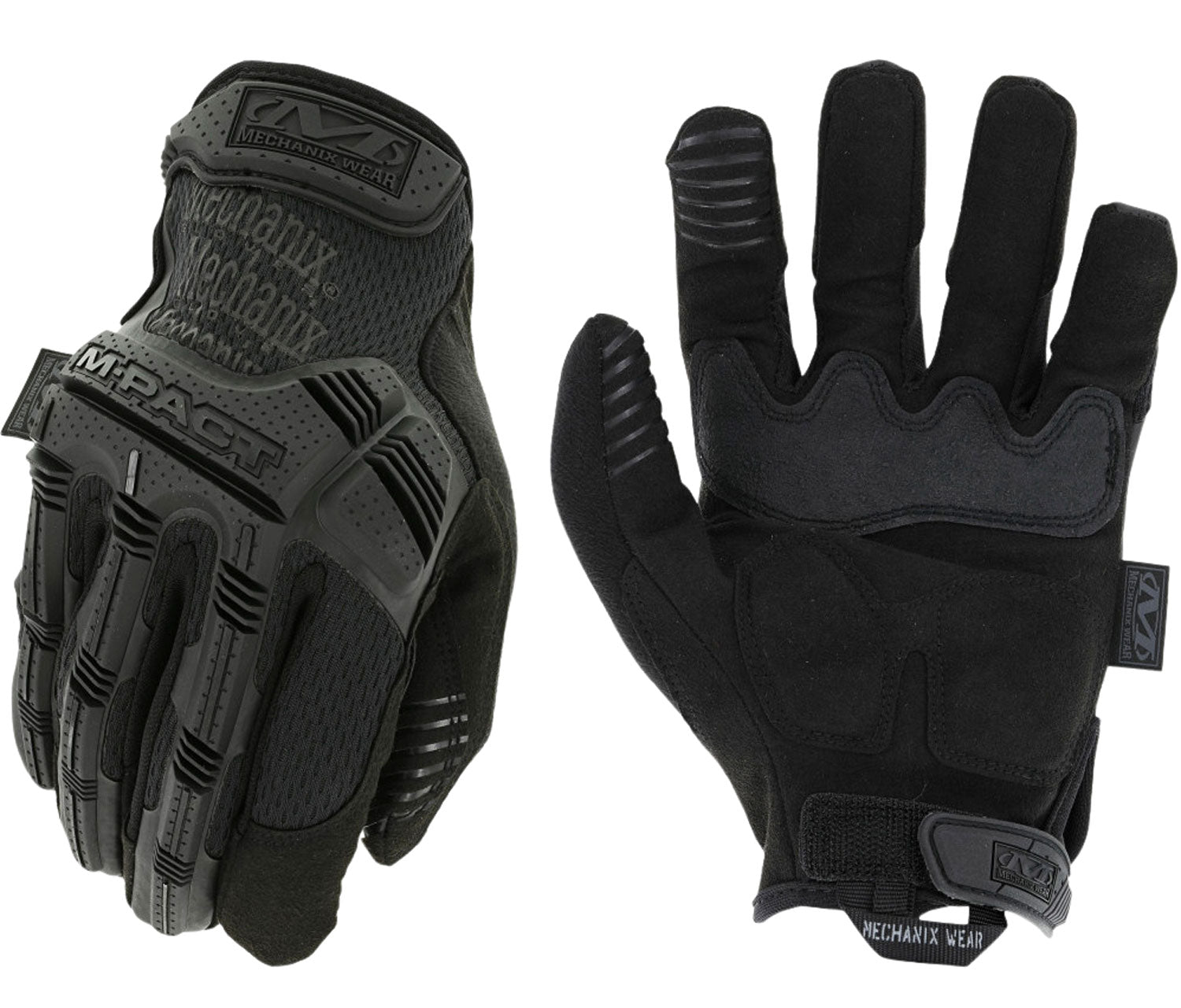 Mechanix Wear M-Pact Covert Black Synthetic Leather Armortex Gloves Small