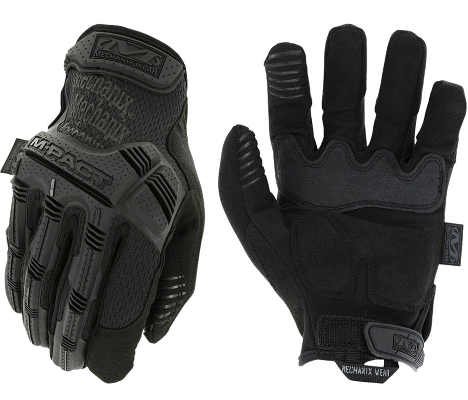 Mechanix Wear M-Pact Covert Black Synthetic Leather Armortex Gloves Small