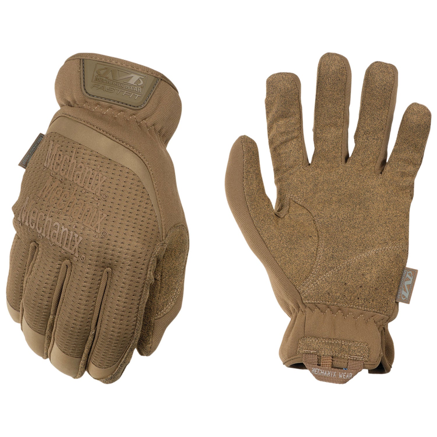 Mechanix Wear FastFit Coyote Medium Synthetic Leather Touchscreen Tactical Gloves