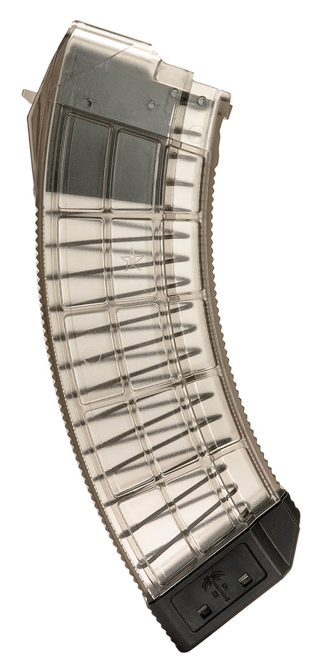 US Palm MA1120A AK-47 30rd 7.62x39mm Clear Polymer Magazine Black Floor Plate