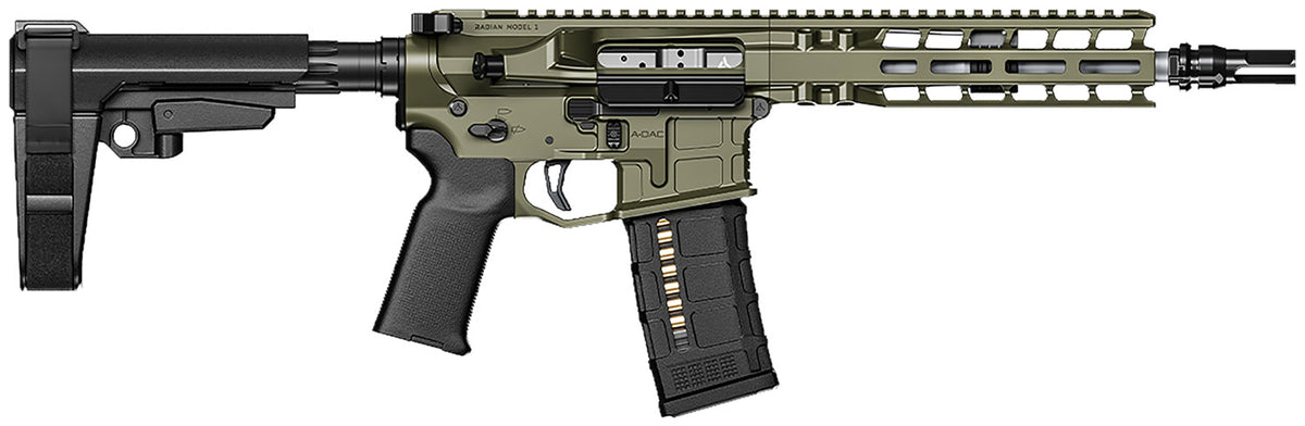 Radian Weapons Model 1 R0505 Pistol - .300 Blackout, 9" Barrel, 30+1, OD Green Billet Receiver, M-Lok Handguard
