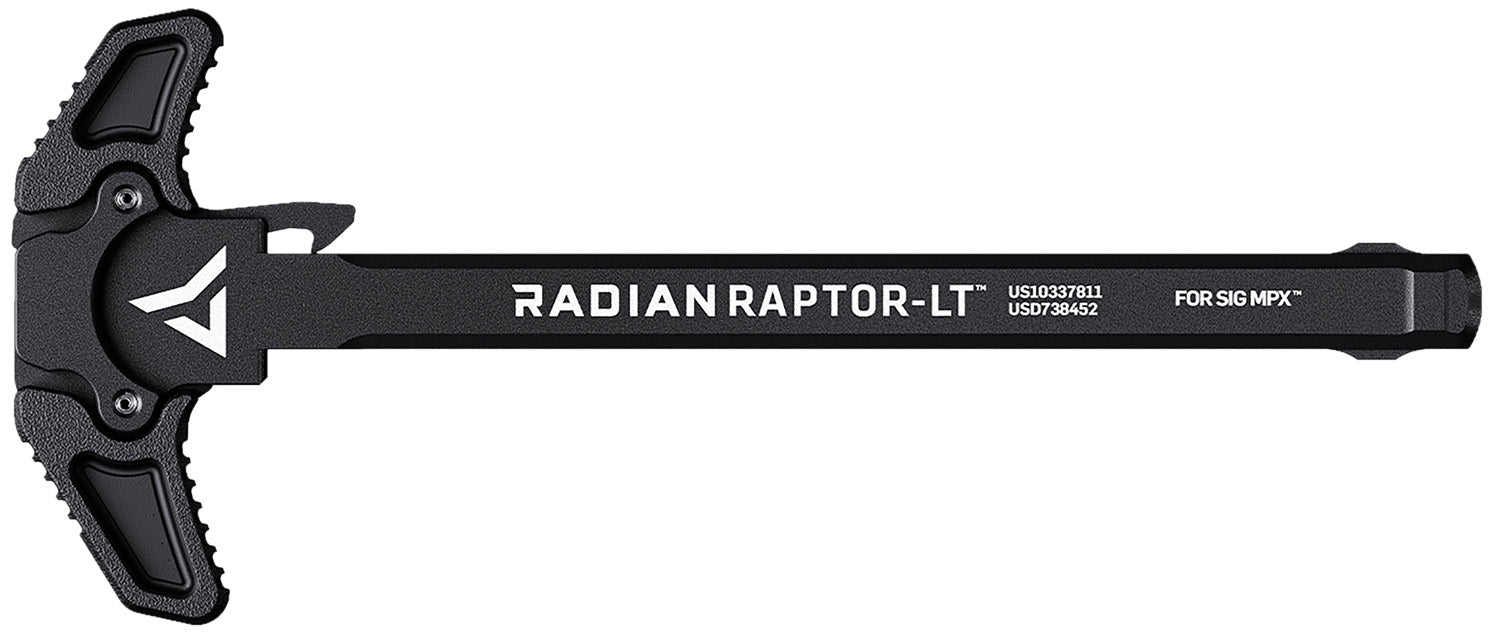 Radian Raptor LT Black Ambidextrous Charging Handle Compatible with SIG MPX