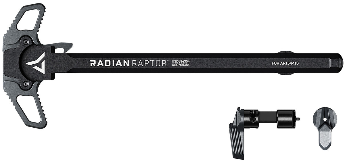 Radian Raptor Charging Handle with Talon Safety 45/90 Gray Ambi Controls AR-15/M16