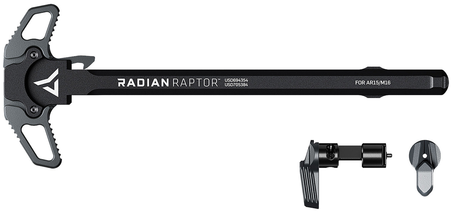 Radian Raptor Charging Handle with Talon Safety 45/90 Gray Ambi Controls AR-15/M16