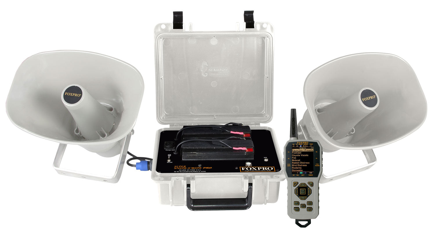 FOXPRO SSCPW Super Snow-Crow Pro Digital Game Call, 100 Sounds, White