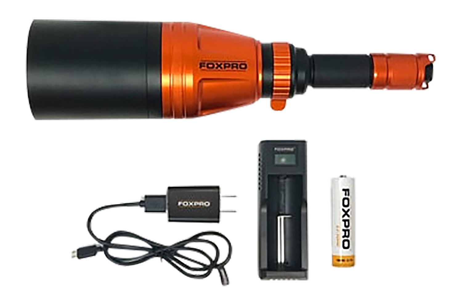Foxpro Gunfire Gun Mounted 3-Color LED Predator Light Orange/Black Metal Red/Green/White