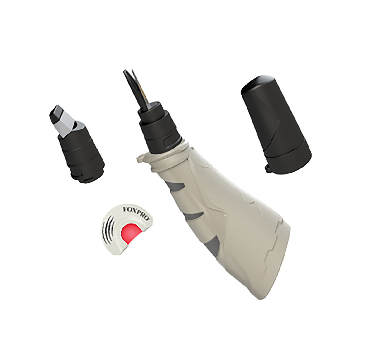 FOXPRO Mr. Mouthy Double Reed Howler Predator Call, 3 Piece, Gray