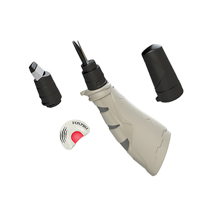 FOXPRO Mr. Mouthy Double Reed Howler Predator Call, 3 Piece, Gray
