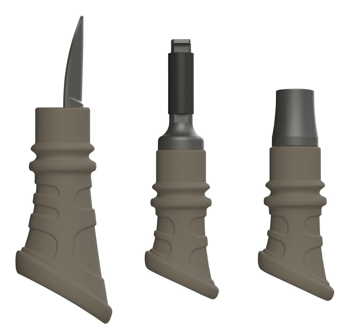 FOXPRO Furtaker Pack Open, Bite, and Closed Reed Call Combo, Tan