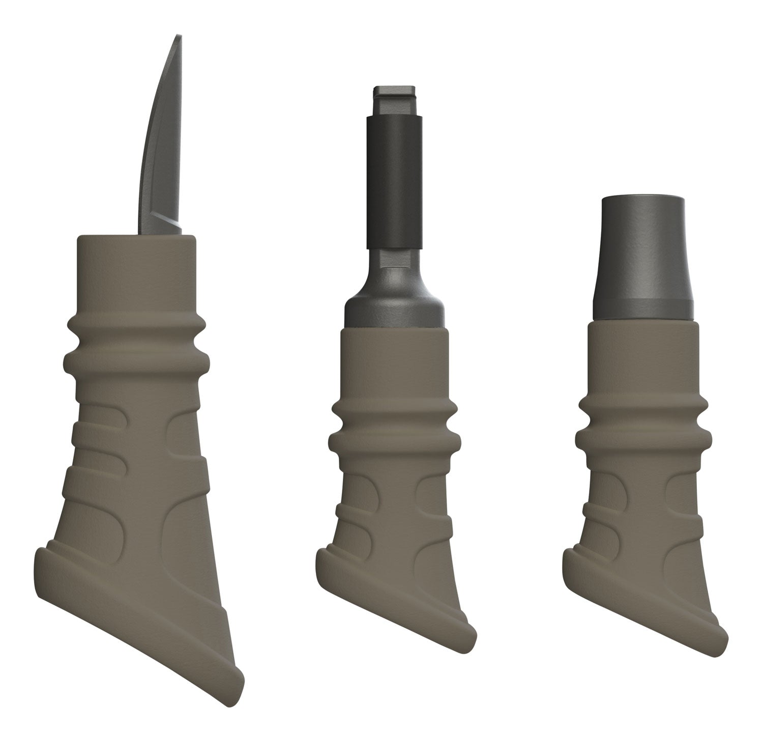 FOXPRO Furtaker Pack Open, Bite, and Closed Reed Call Combo, Tan