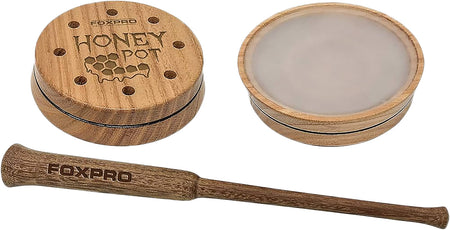 FOXPRO Honey Pot Crystal Surface Turkey Pot Call with Ipe Striker