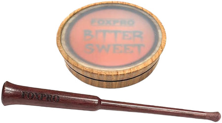 Foxpro Bittersweet Pot Call - Two-Surface Glass/Slate Turkey Friction Call, Purple Heart Striker