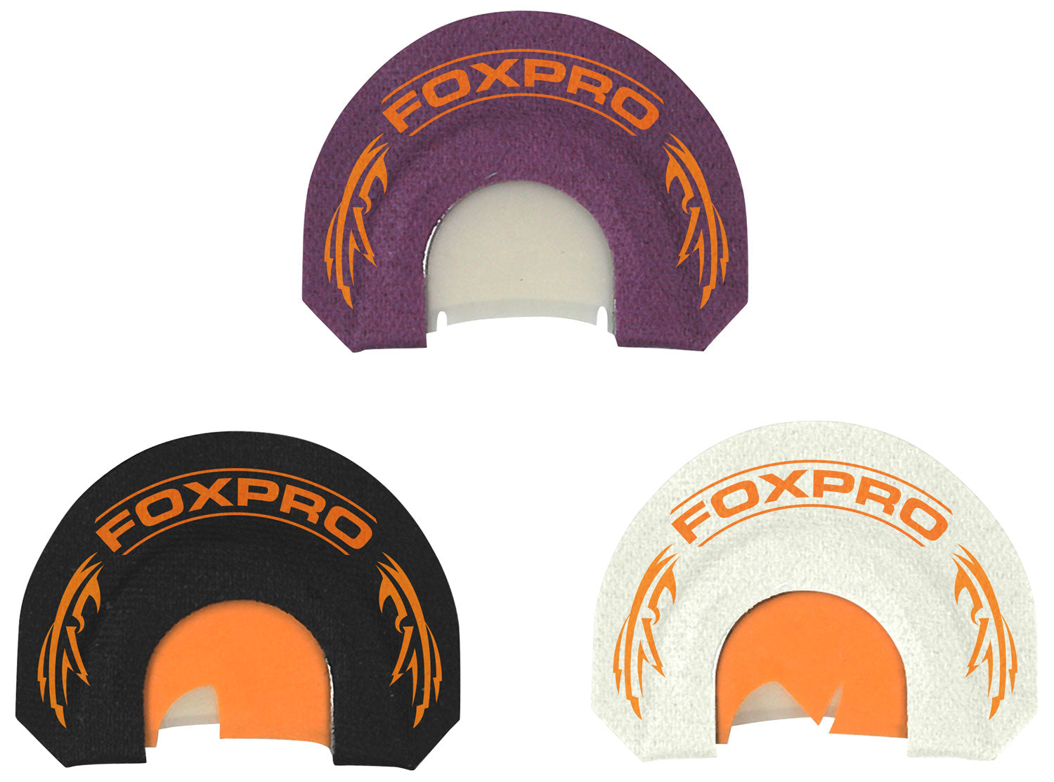 Foxpro Hybrid Spur Combo Pack - 3-Piece Turkey Mouth Call Set, Black/Purple/White