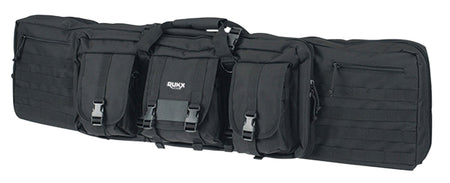 Rukx Gear 42" Double Rifle Case Black 600D Polyester Water Resistant Adjustable Back Straps