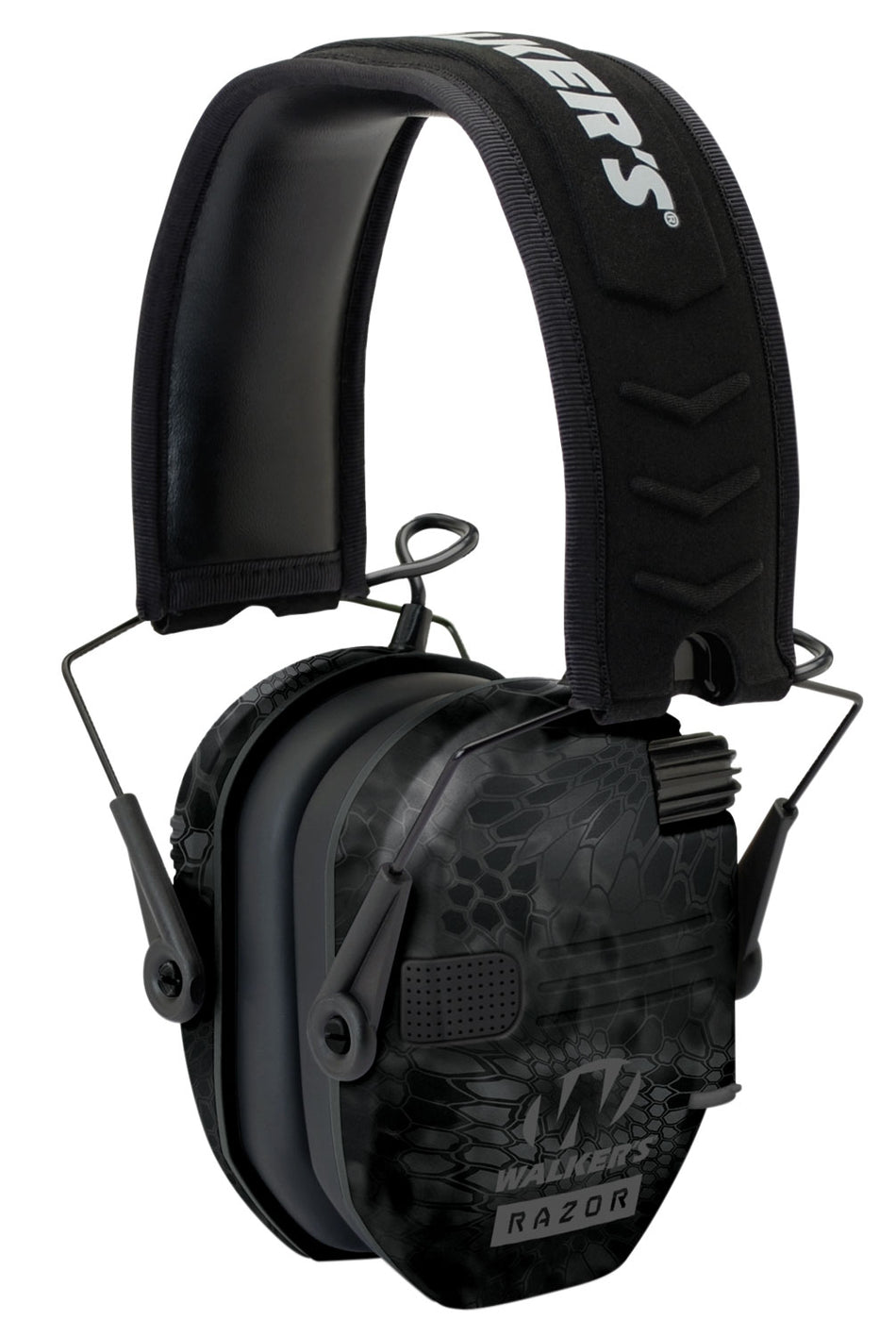 Walker's GWPRSEMYP Razor Slim Electronic Muff 23 NRR Typhoon Camo Black Polymer