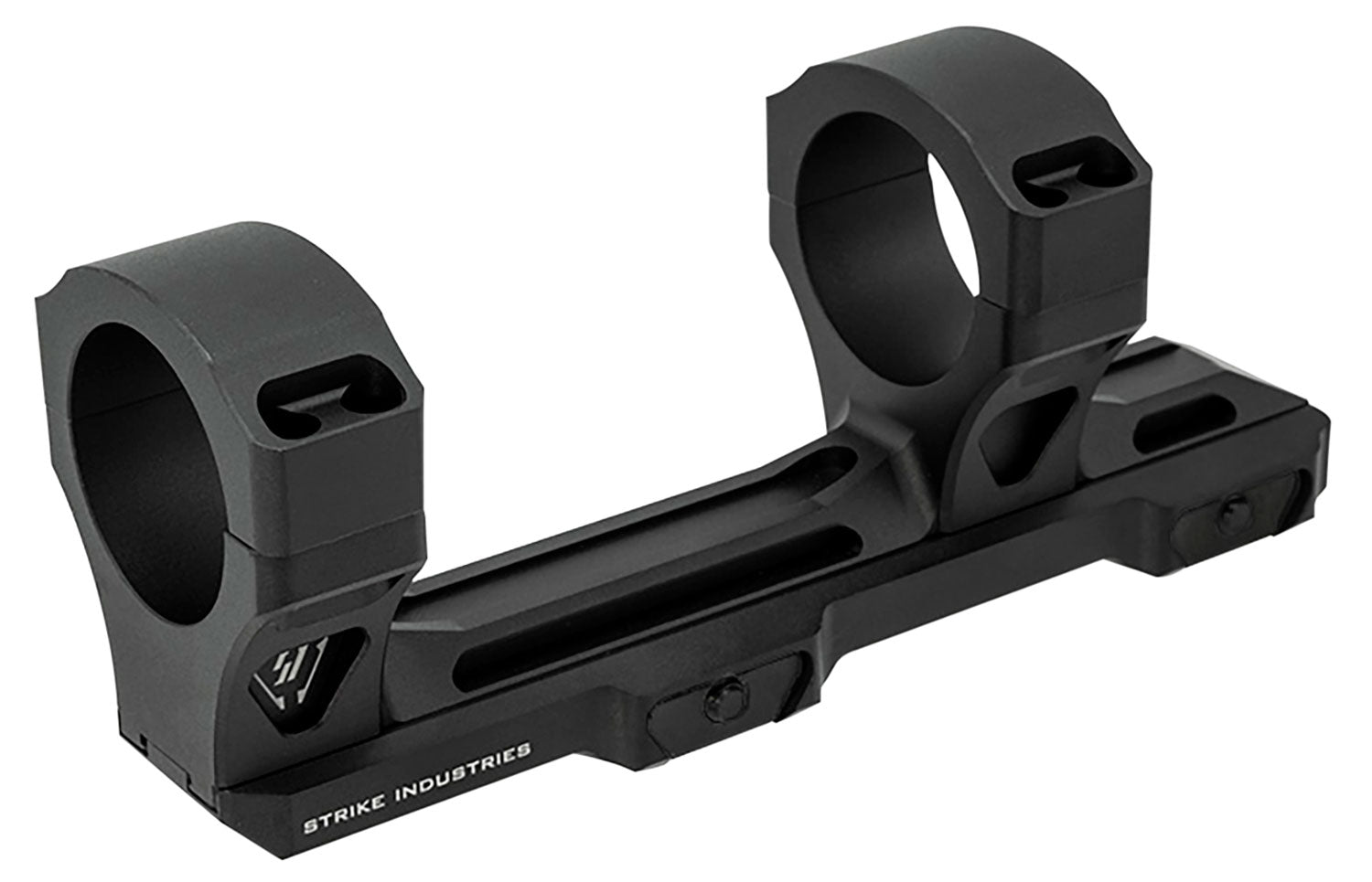 Strike Industries Adjustable Scope Mount Ring Combo STRIKEASM Black Anodized Picatinny Rail