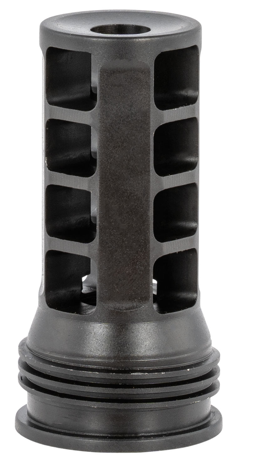 Huxwrx OSS QD 762 Muzzle Brake & Suppressor Mount Black 1/2-28 30 Cal