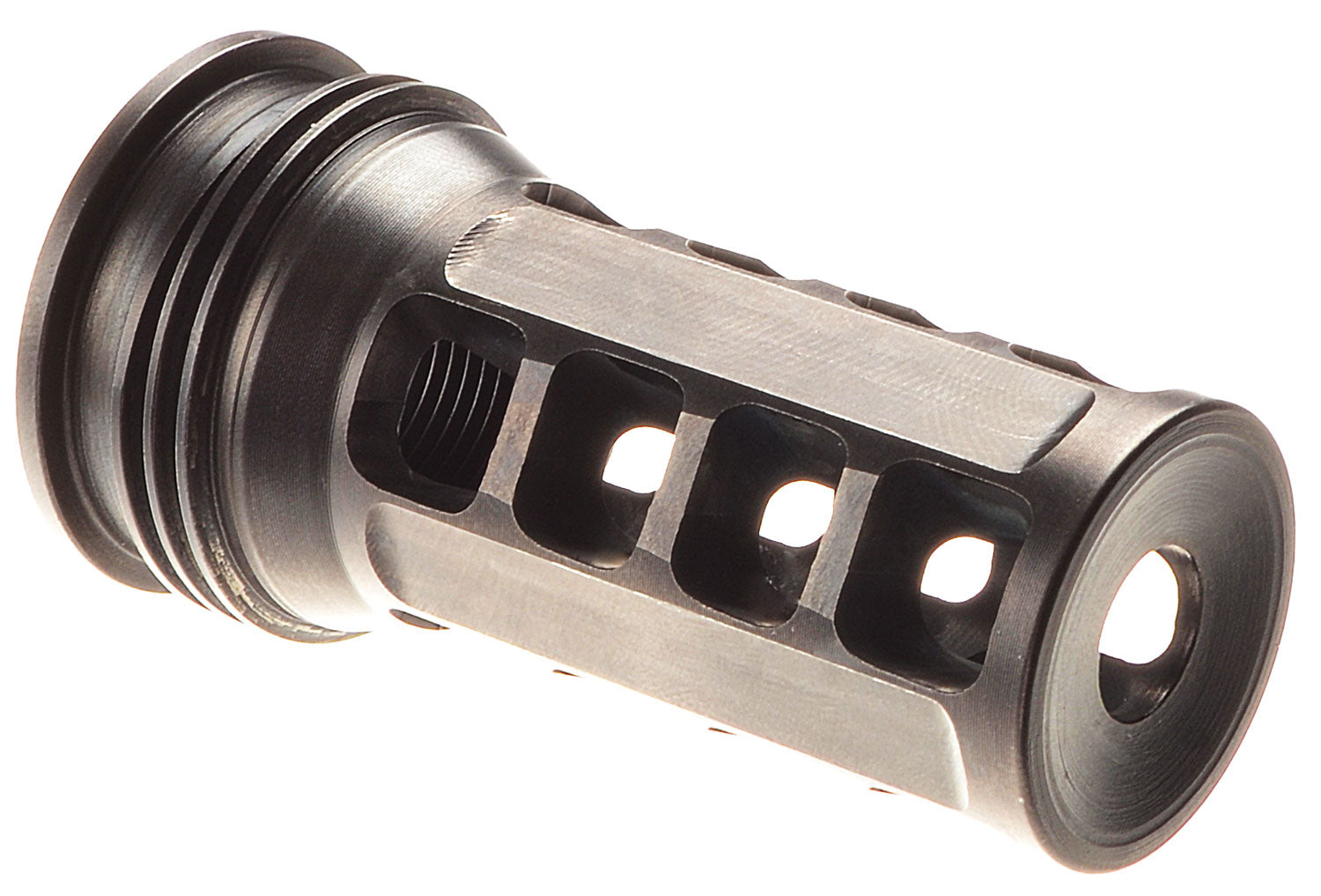 Huxwrx OSS QD ELR 338 Muzzle Brake & Suppressor Mount Black 5/8-24