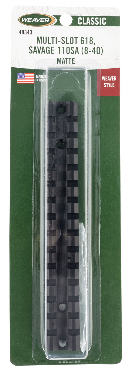 Weaver Mounts 48343 Aluminum Multi-Slot Base Black Fits Savage 110 Short Action
