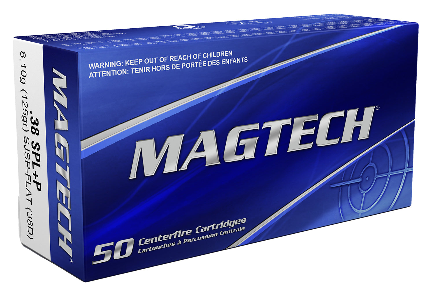 Magtech .38 Special 38D Sport Shooting Range/Training Semi-Jacketed Soft Point Flat 125 Grain