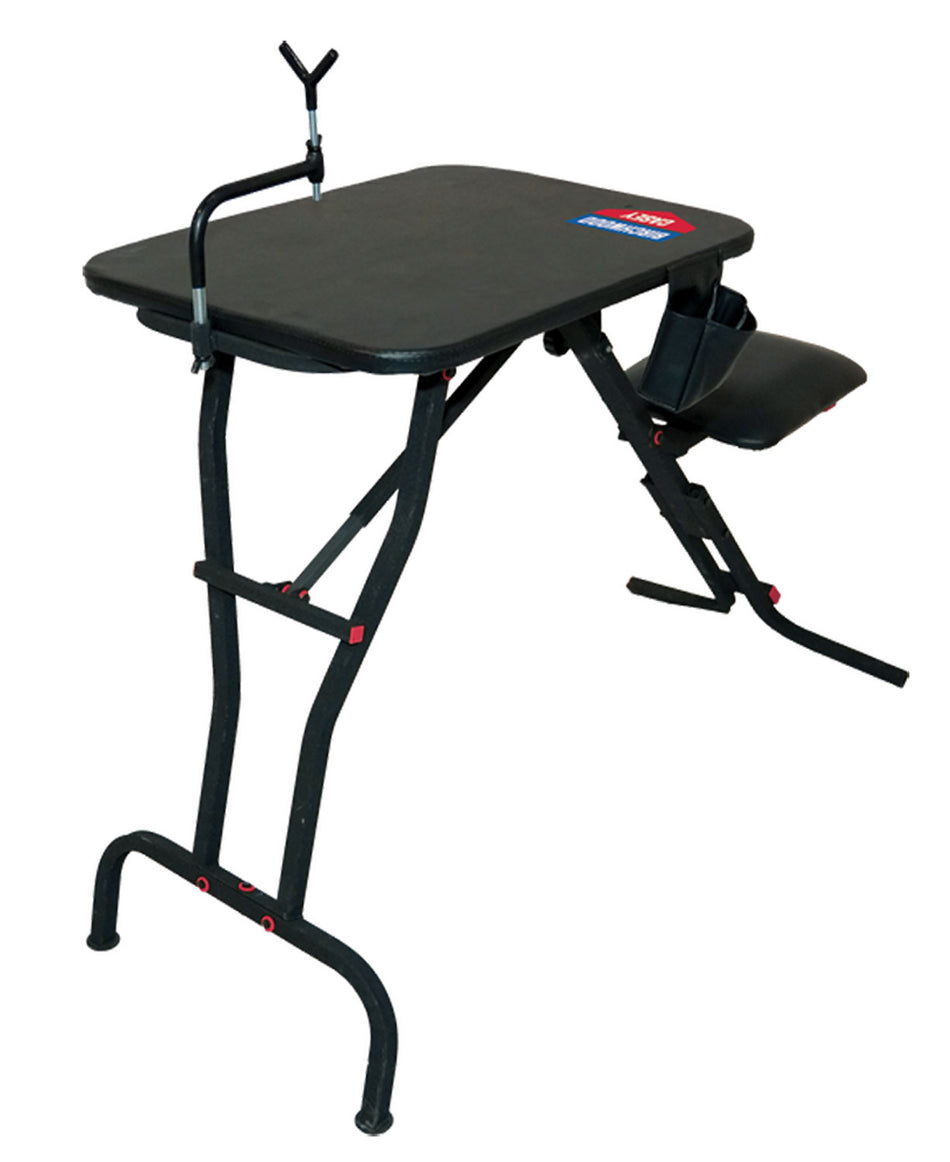 Birchwood Casey MSB100 Black Steel Ultra Steady Bench with Folding Seat