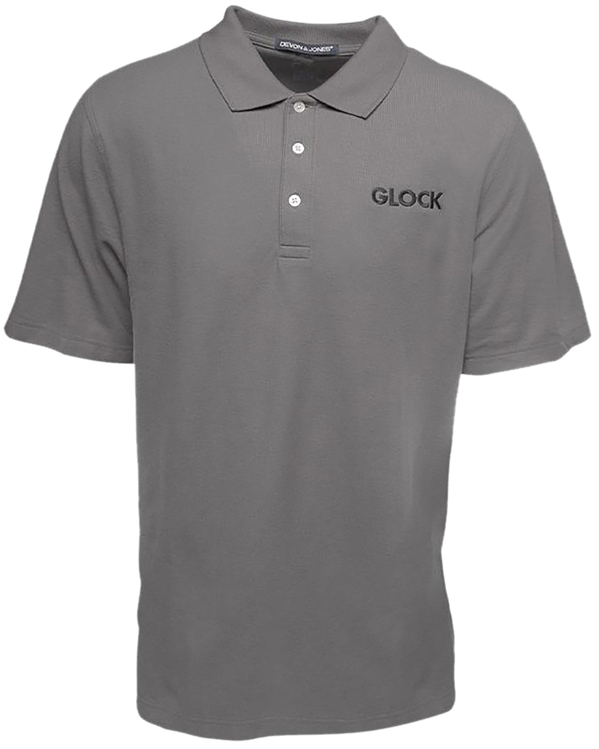 Glock Classic Polo Gray Cotton Short Sleeve Shirt - Small (AP95874)