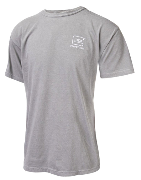 Glock AA75143 Perfection Logo Gray Cotton Tee Short Sleeve Small