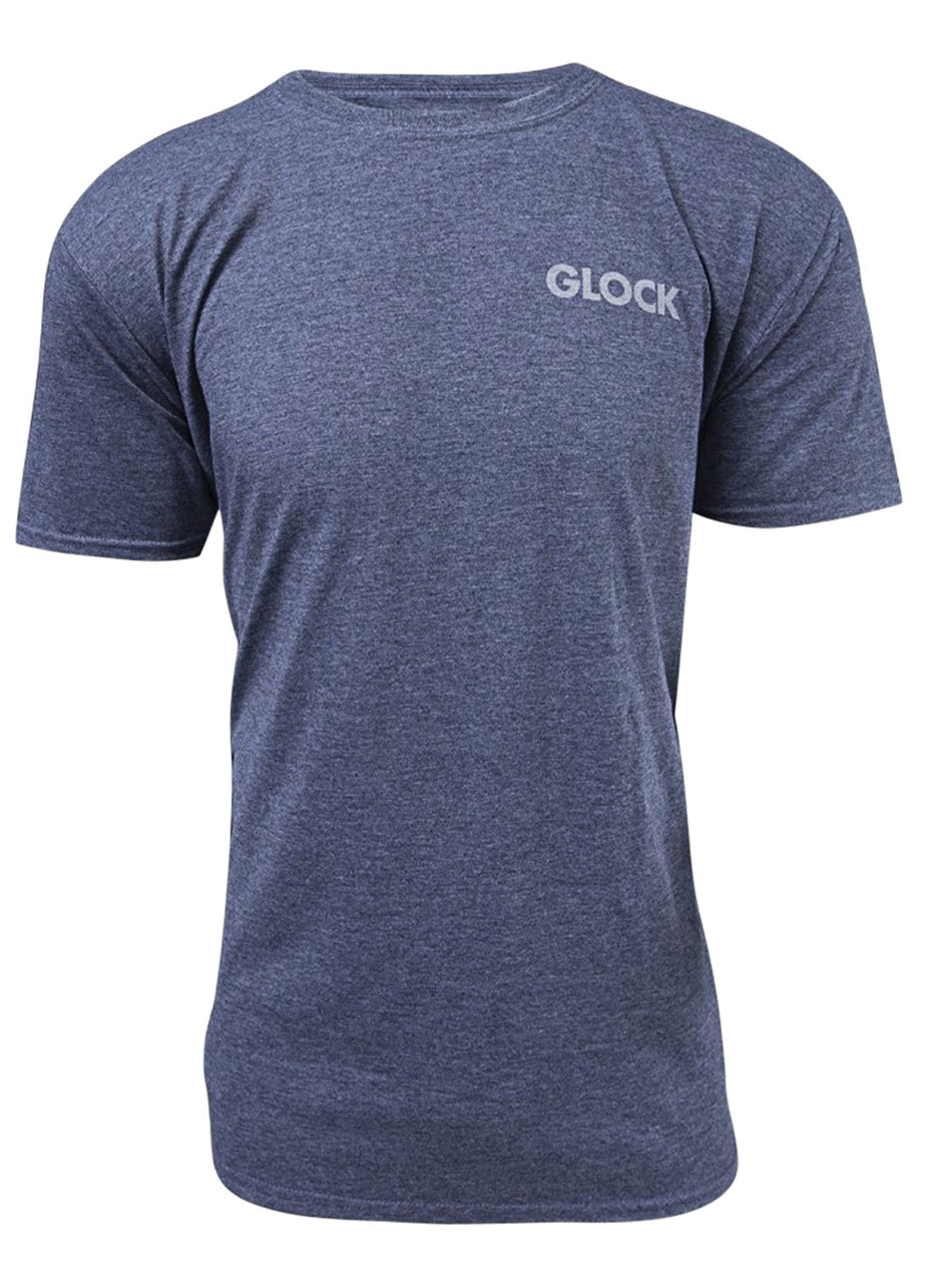 Glock Pistol Flag Heather Navy Cotton/Polyester T-Shirt - Medium (AA75156)