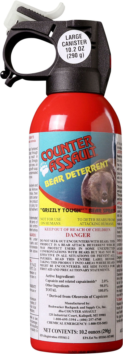 Counter Assault 15067034 Bear Spray 10.20 oz Capsaicin 40 ft Spray Distance No Holster