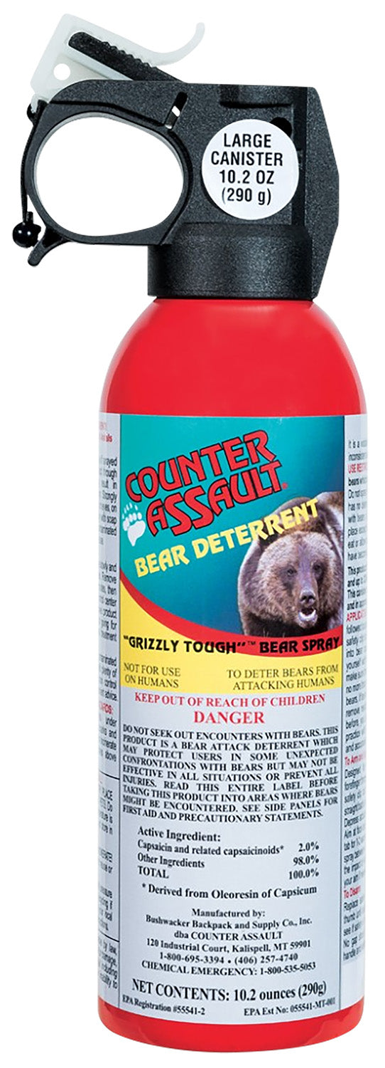 Counter Assault 15067035 Bear Spray 10.20 oz Capsaicin 40 ft Spray Distance Includes Holster