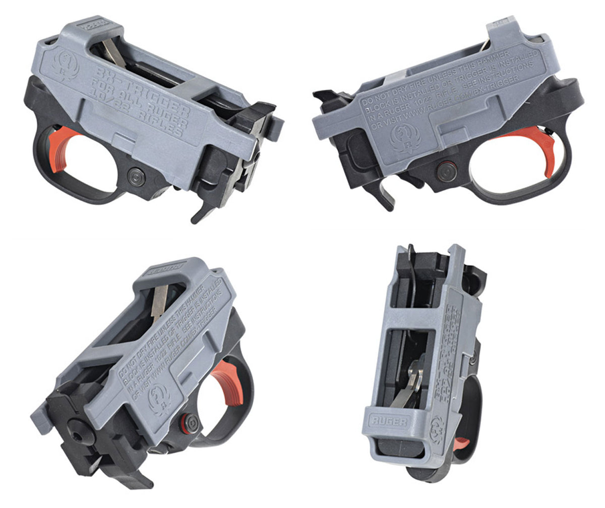 Ruger BX-Trigger Drop-In Assembly for 10/22 Rifles & 22 Charger Pistols, 2.75 lbs, Red Configuration