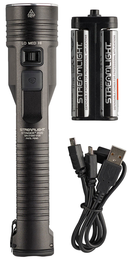 Streamlight Stinger 2020 78100 Black 100/850/2000 Lumen LED Flashlight No Charger Included
