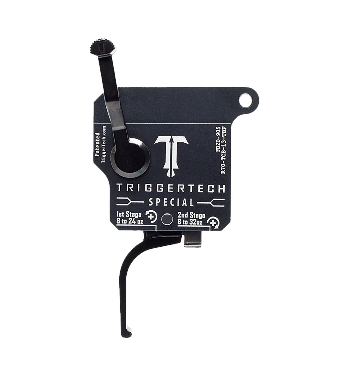 TriggerTech R70TCB13TBF Rem 700 Special Two-Stage Flat Trigger, Right Hand 1-3.5 lb Black