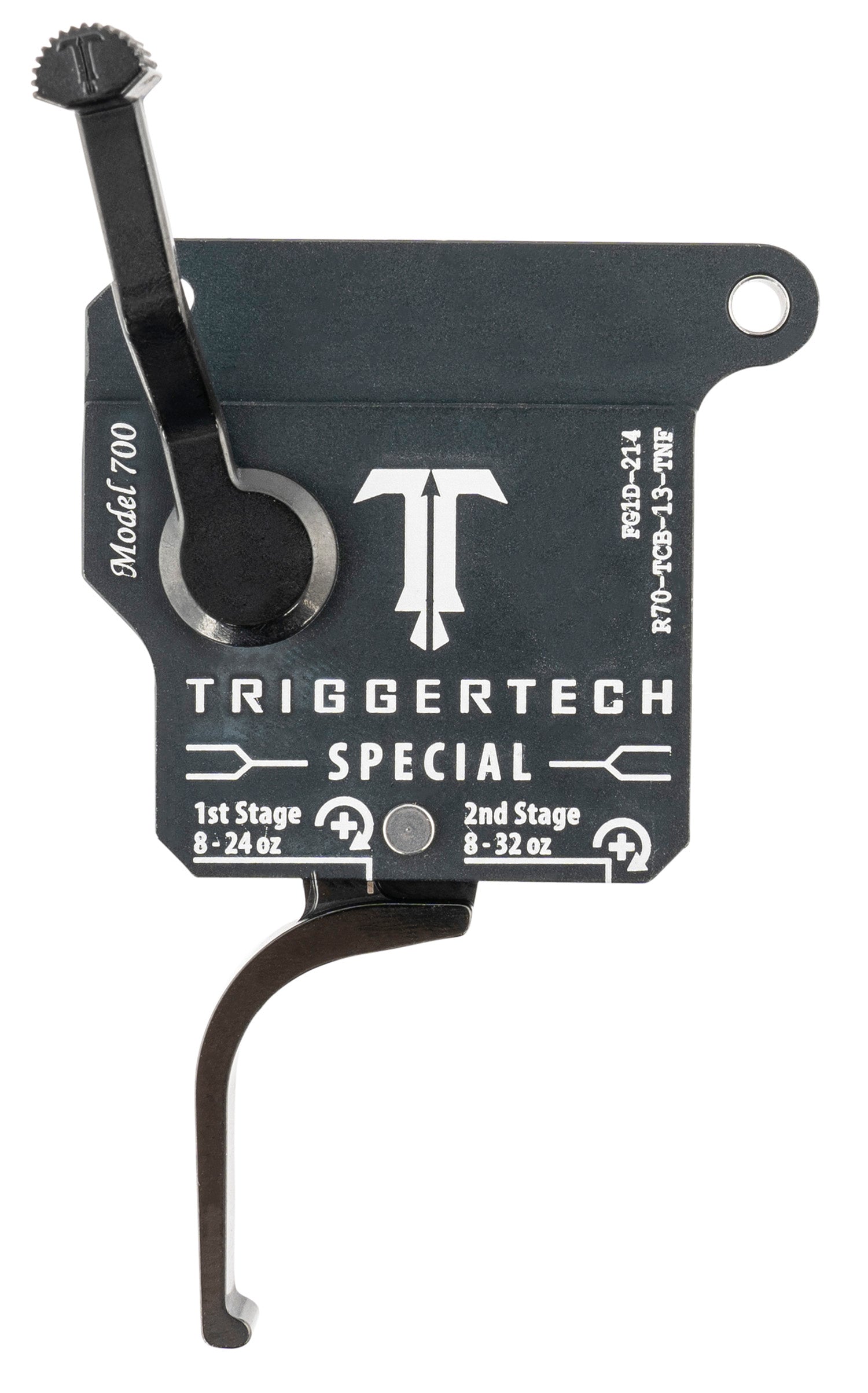 TriggerTech R70TCB13TNF Rem 700 Special Two-Stage Flat Trigger, Right Hand 1-3.5 lb Gray w/Black