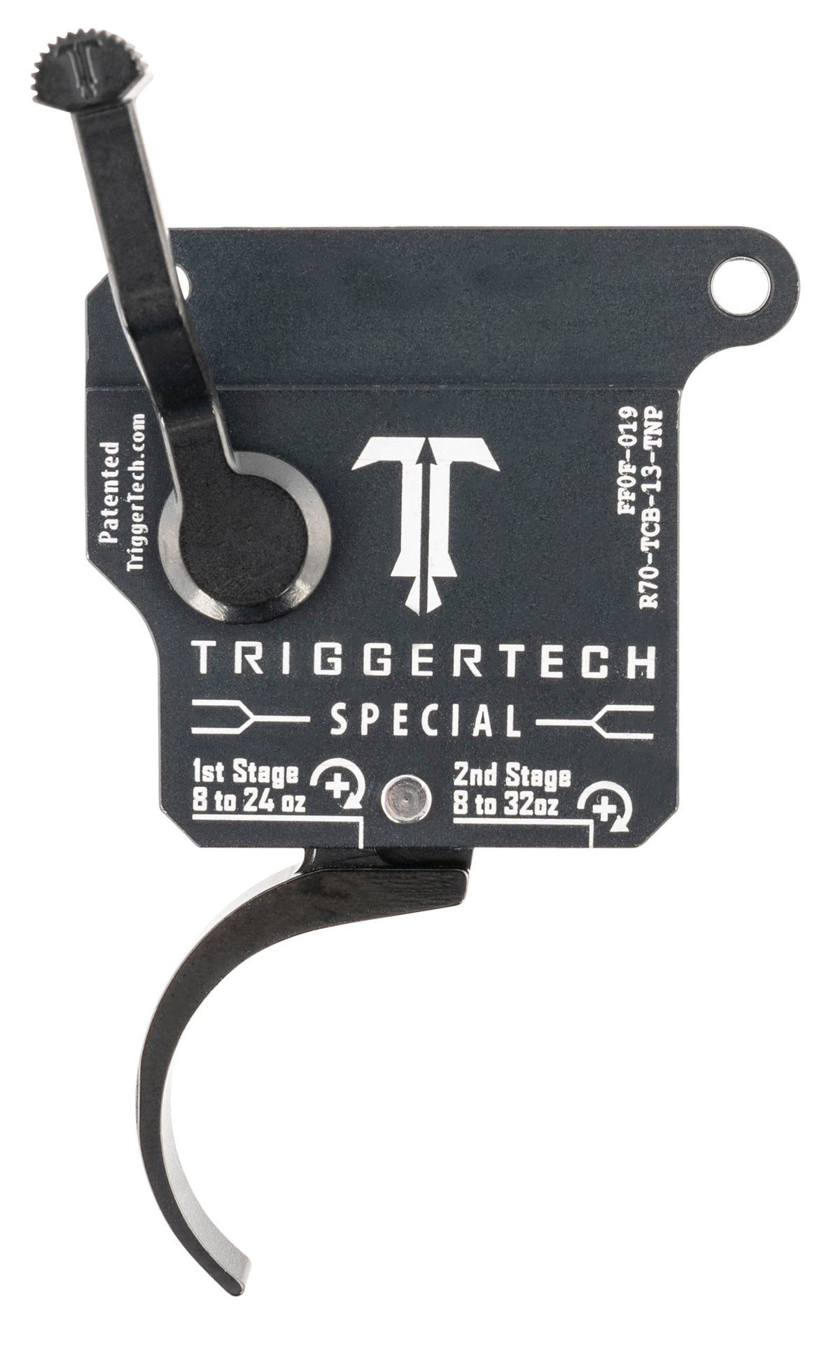 TriggerTech R70TCB13TNP Rem 700 Special Two-Stage Pro Curved Trigger, Right 1-3.5 lb Matte Gray