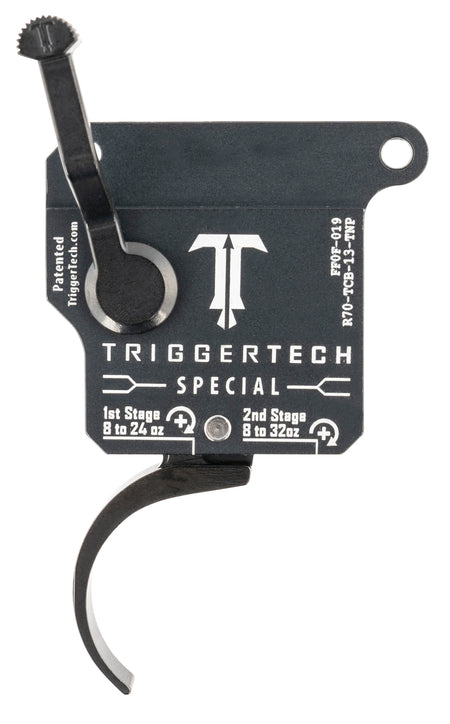 TriggerTech R70TCB13TNP Rem 700 Special Two-Stage Pro Curved Trigger, Right 1-3.5 lb Matte Gray