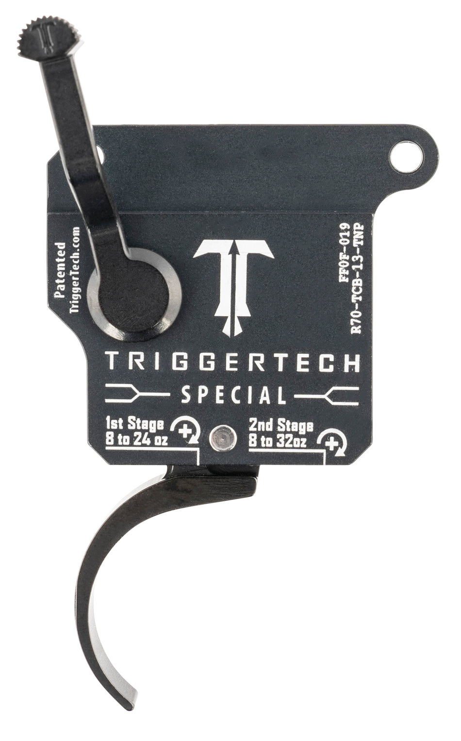 TriggerTech R70TCB13TNP Rem 700 Special Two-Stage Pro Curved Trigger, Right 1-3.5 lb Matte Gray