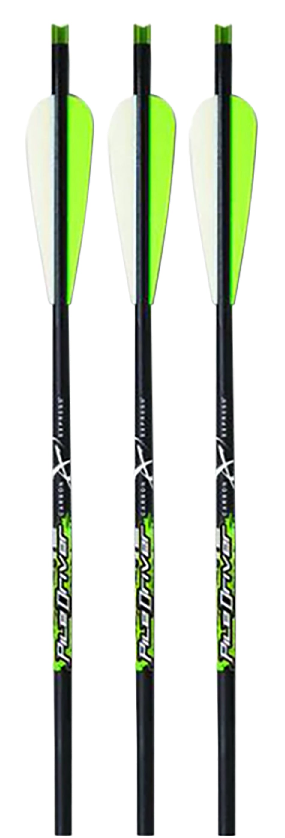 Carbon Express PileDriver Crossbolt 20" Green Carbon Fiber Lighted Nock 3-Pack 52148