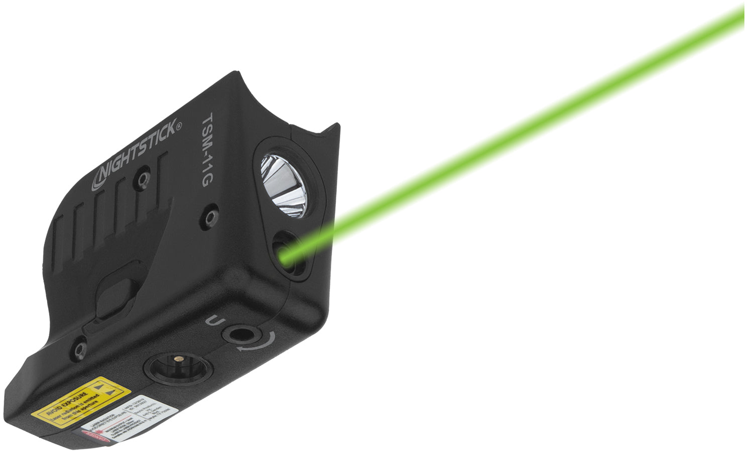 Nightstick TSM11G Tactical Light with Green Laser for Glock 42/43/43X/48 Black 150 Lumens White LED