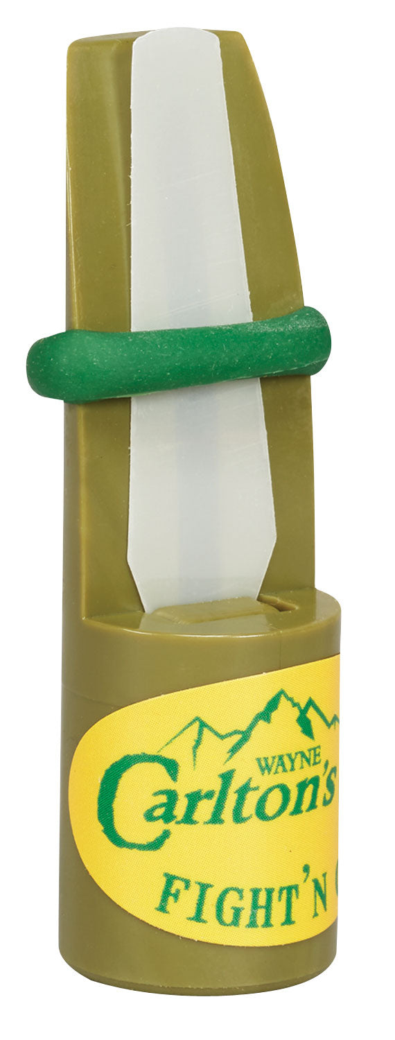 Wayne Carlton's Calls Fight'N Cow Open Reed Elk Call, Green Plastic