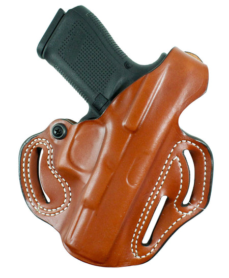 DeSantis Thumb Break Scabbard OWB Tan Leather Holster Right Hand Fits Glock 19 32 45 19X