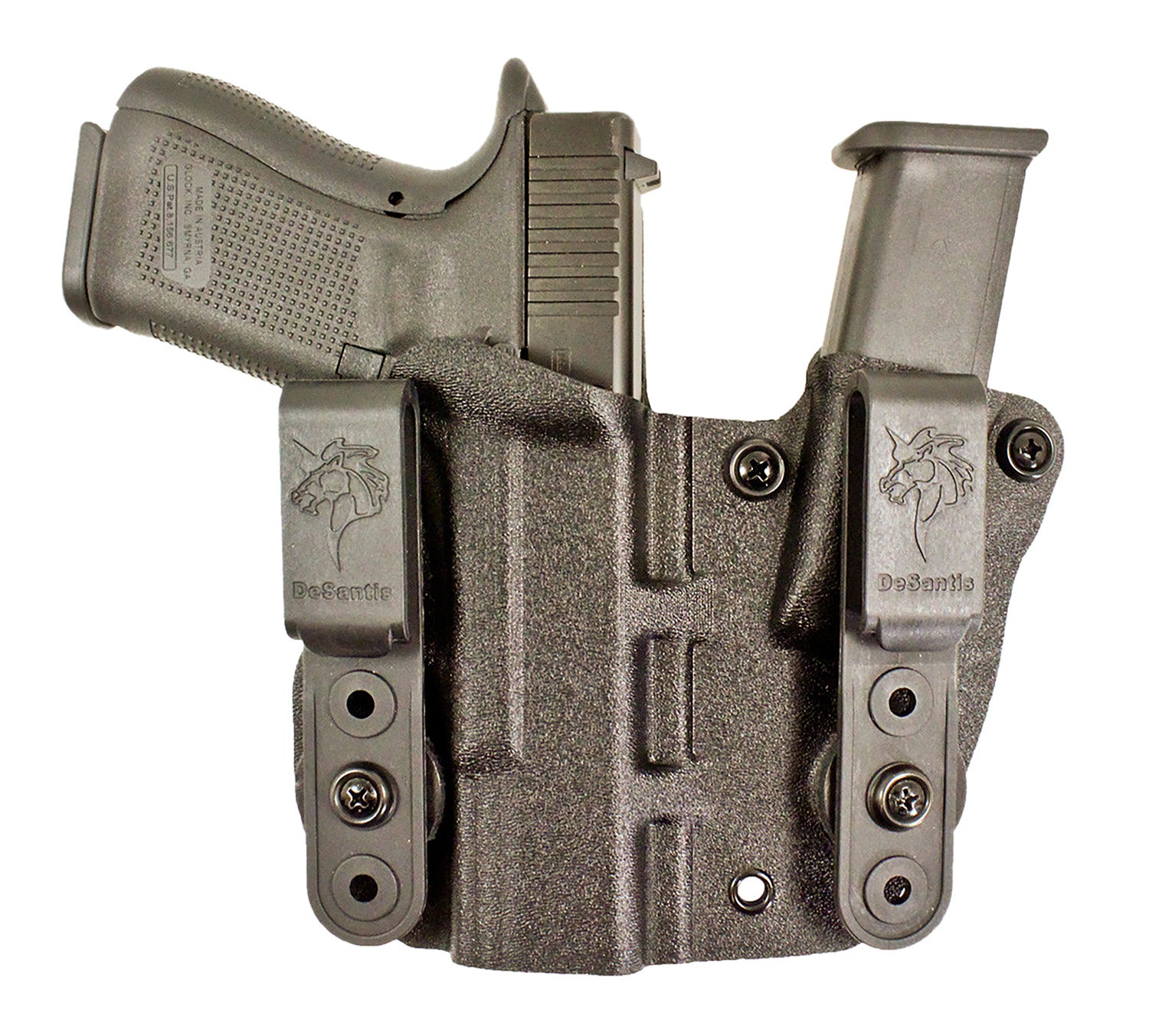 DeSantis 160KA8BZ0 Hidden Truth Kydex AIWB Holster w/Mag Pouch Fits Glock 43 43X RH