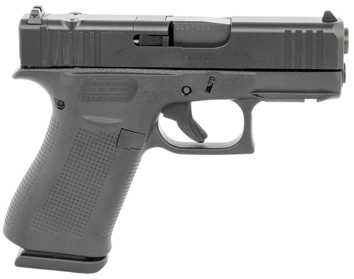 Glock 43x M.O.S. Polymer Frame 9mm 3.41" nDLC Finish, Black, 10rds, 2 Mags