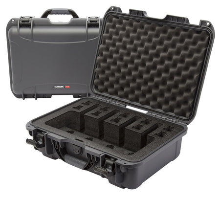 Nanuk 9254UP7 925 Waterproof 4-Up Handgun Case Graphite Resin Foam-Lined 17" L x 11.80" W