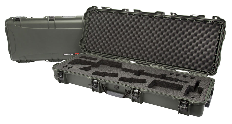 Nanuk 990AR06 Olive Resin Waterproof AR-15 Hard Case with Foam Padding
